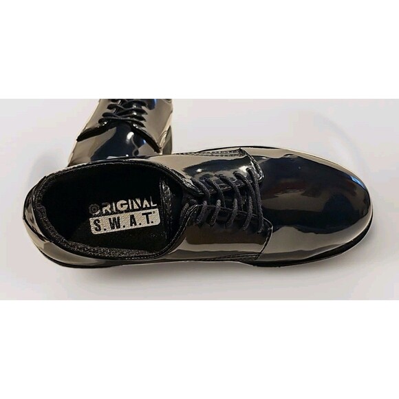 Original SWAT Men's Classic Hi-Gloss Synthetic Leather Oxford Work Shoe Men's 9W - Picture 9 of 10